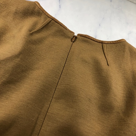 Elie Tahari Tan Camel Fitted Wool Blend Dress - Picture 6 of 8